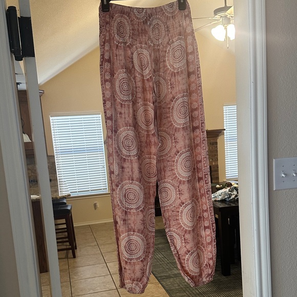 Lotus and Luna Bohemian Tie-Dye Kimono and Pants Set - Picture 5 of 9